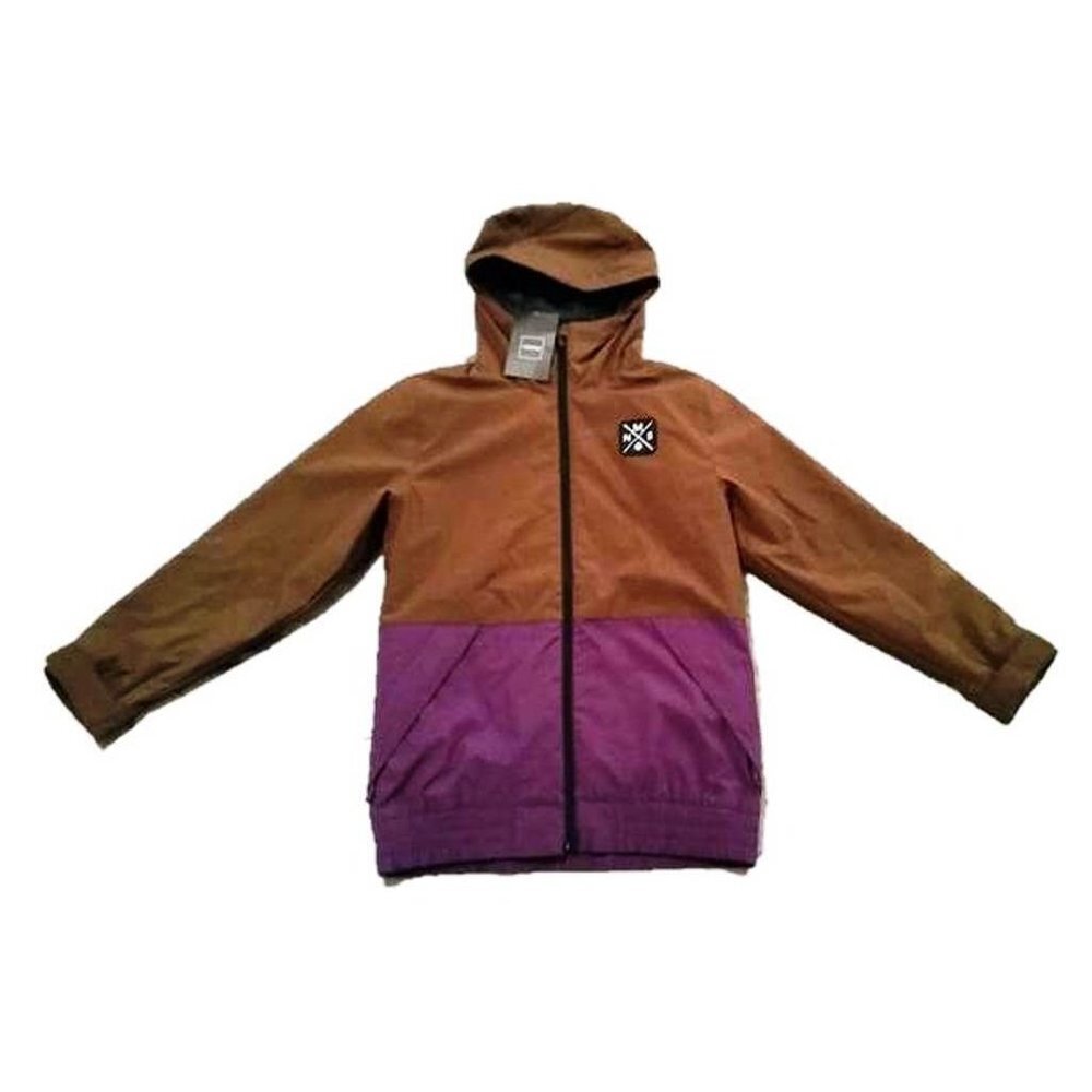 NOMIS N53102005 Broken Hooded Waterproof ZIP JACKET Brown / Purple ( M )